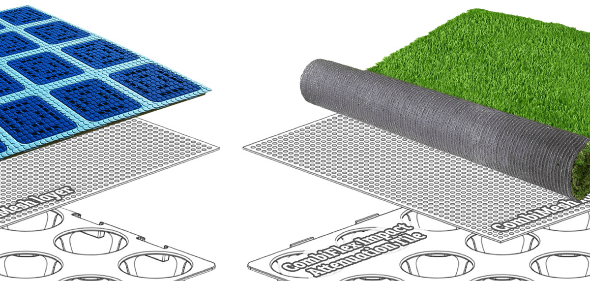 CombiLock with synthetic grass surfacing.